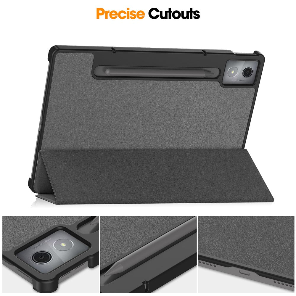 For Lenovo Idea Tab Pro Case Anti-Drop Leather Stand Tablet Cover - Grey