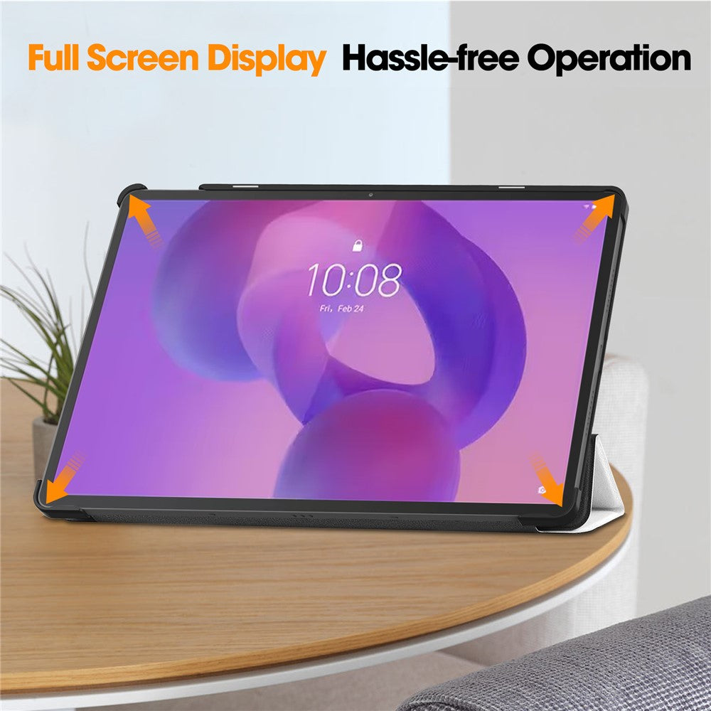 For Lenovo Idea Tab Pro Case Pattern Print Leather Stand Tablet Cover - Cat
