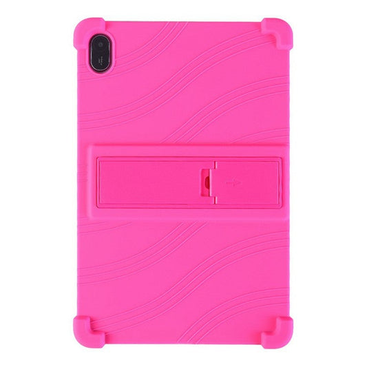 For Huawei MatePad SE 11 Silicone Case with Kickstand Rugged Protective Cover - Rose