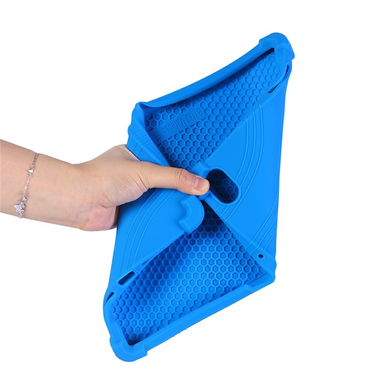 For Huawei MatePad SE 11 Silicone Case with Kickstand Rugged Protective Cover - Baby Blue