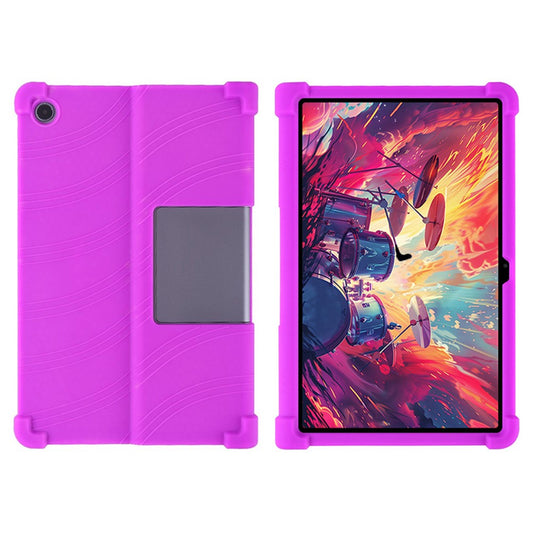 For Lenovo Xiaoxin Pad Studio 11.5 inch / Tab Plus Silicone Case with Kickstand Rugged Protective Cover - Purple
