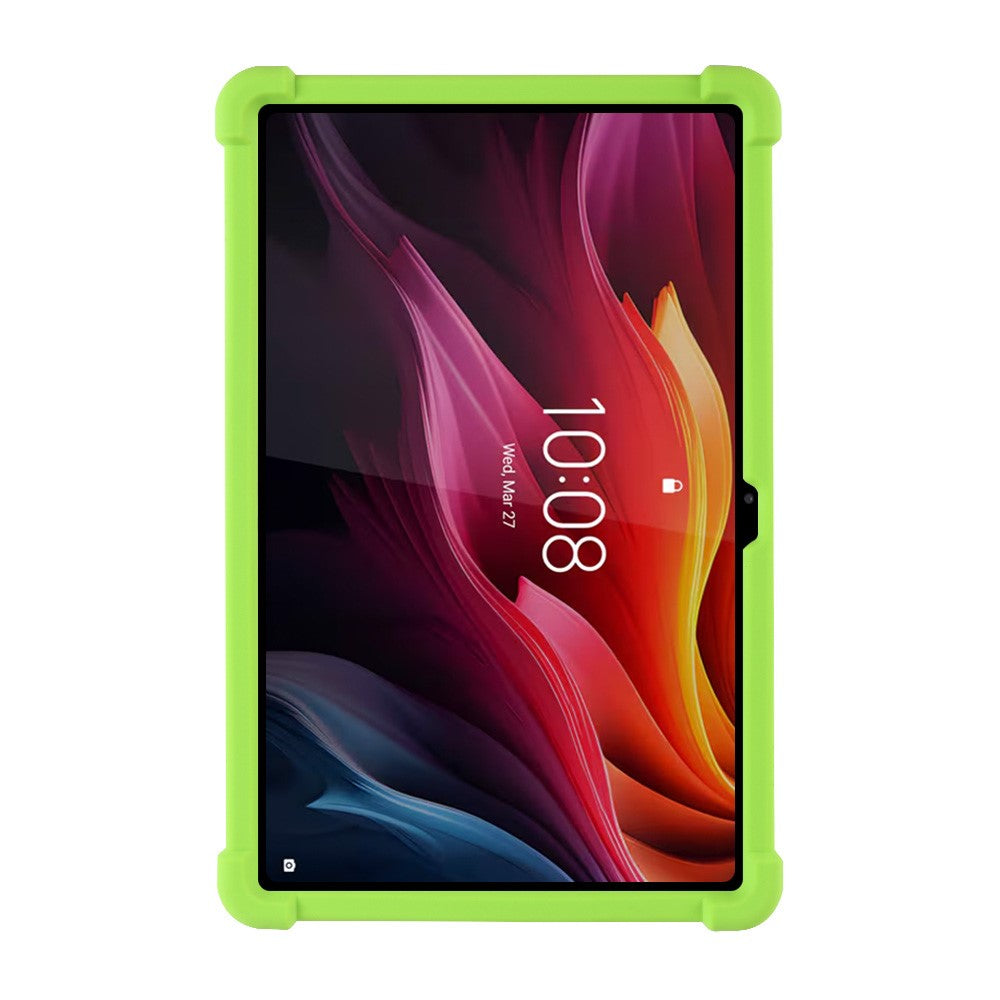 For Lenovo Tab K11 Plus Silicone Case with Kickstand Rugged Protective Cover - Green