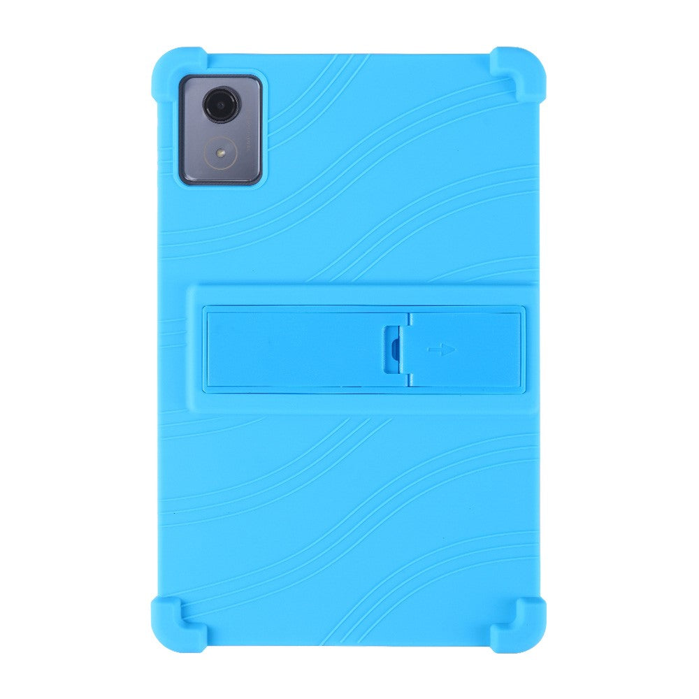For Lenovo Tab K11 Plus Silicone Case with Kickstand Rugged Protective Cover - Baby Blue