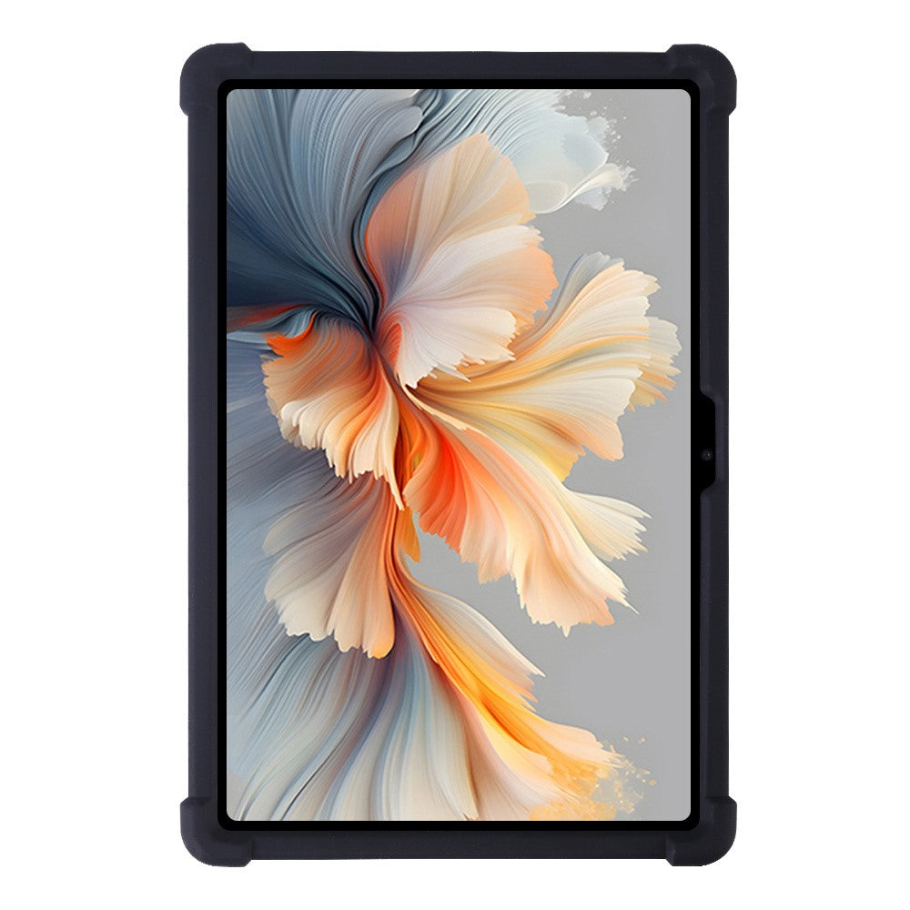 For Lenovo Yoga Tab Plus / Pad Pro AI Silicone Case with Kickstand Rugged Protective Cover - Black