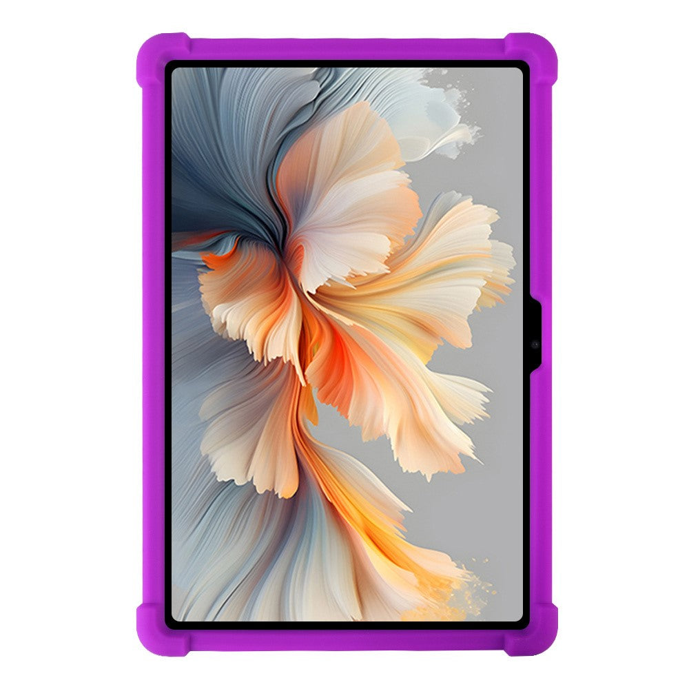 For Lenovo Yoga Tab Plus / Pad Pro AI Silicone Case with Kickstand Rugged Protective Cover - Purple