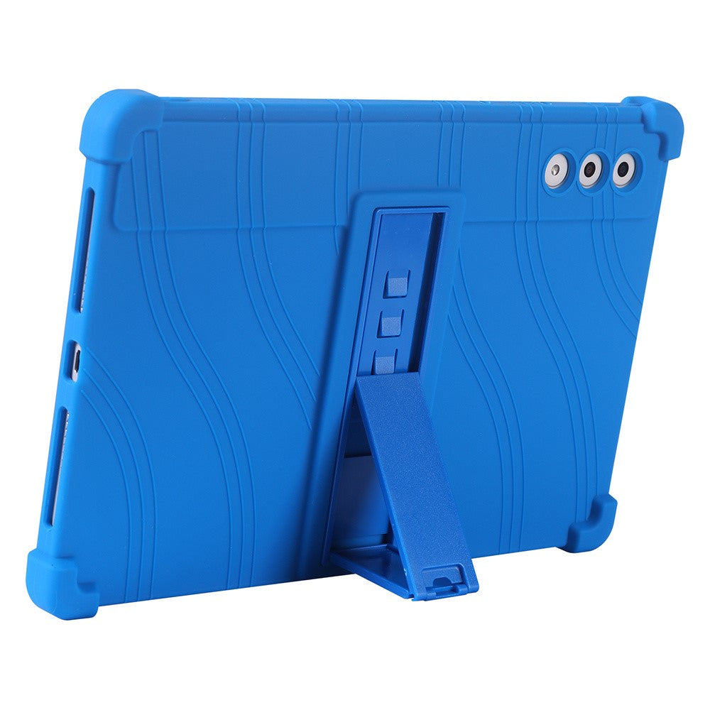 For Lenovo Yoga Tab Plus / Pad Pro AI Silicone Case with Kickstand Rugged Protective Cover - Purple