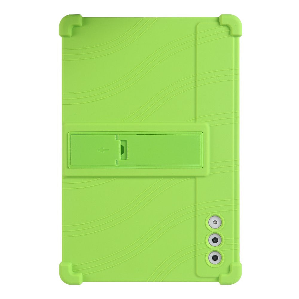 For Lenovo Yoga Tab Plus / Pad Pro AI Silicone Case with Kickstand Rugged Protective Cover - Green