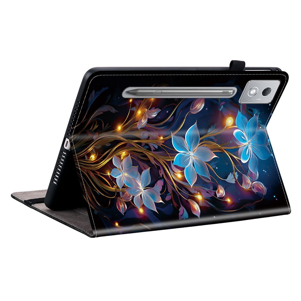 Leather Case For Lenovo Idea Tab Pro  /  Tab P12 Pro 12.7 2025  /  Xiaoxin Pad Pro 12.7 (2025) Pattern Printed Stand Tablet Cover - Small Lantern Flower