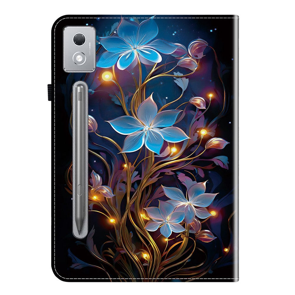 Leather Case For Lenovo Idea Tab Pro  /  Tab P12 Pro 12.7 2025  /  Xiaoxin Pad Pro 12.7 (2025) Pattern Printed Stand Tablet Cover - Small Lantern Flower