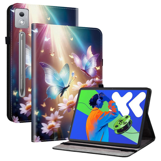 Leather Case For Lenovo Idea Tab Pro  /  Tab P12 Pro 12.7 2025  /  Xiaoxin Pad Pro 12.7 (2025) Pattern Printed Stand Tablet Cover - Butterfly Floral
