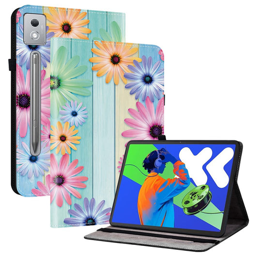 Leather Case For Lenovo Idea Tab Pro  /  Tab P12 Pro 12.7 2025  /  Xiaoxin Pad Pro 12.7 (2025) Pattern Printed Stand Tablet Cover - Sunflower
