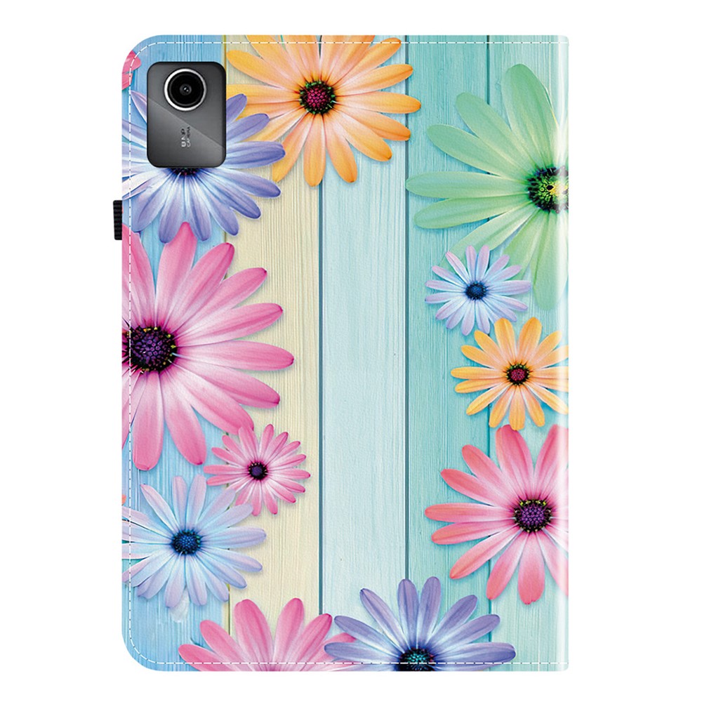 For Lenovo Tab M11 TB-330FC  /  Xiaoxin Pad 11 2024 TB-331FC Leather Case Pattern Printed Stand Tablet Cover with Card Slots - Sunflower