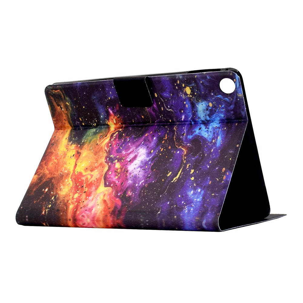 Stand Case for Lenovo Tab M10 Plus (3rd Gen) Pattern Printing Tablet Leather Cover with Auto Wake / Sleep - Nebula