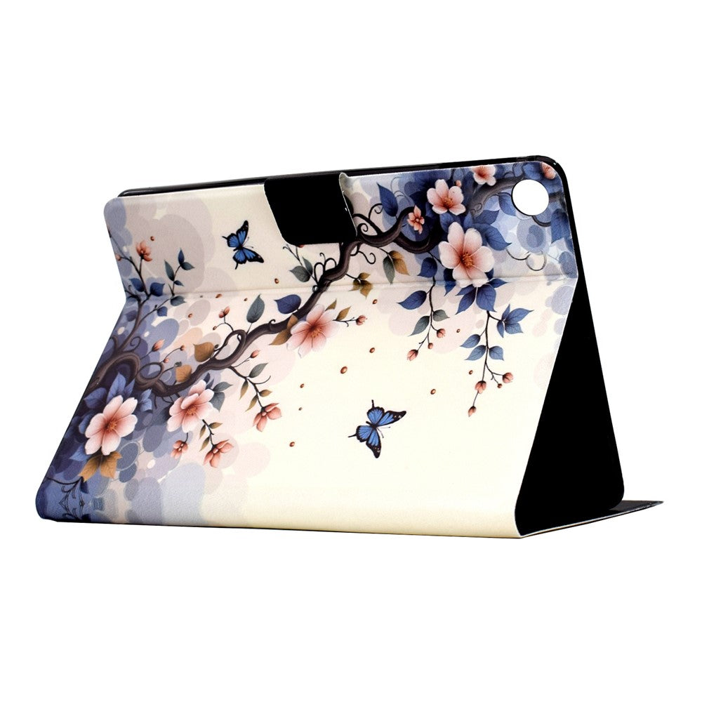 Stand Case for Lenovo Tab M10 (Gen 3) Pattern Printing Tablet Leather Cover with Auto Wake / Sleep - Pink Flower