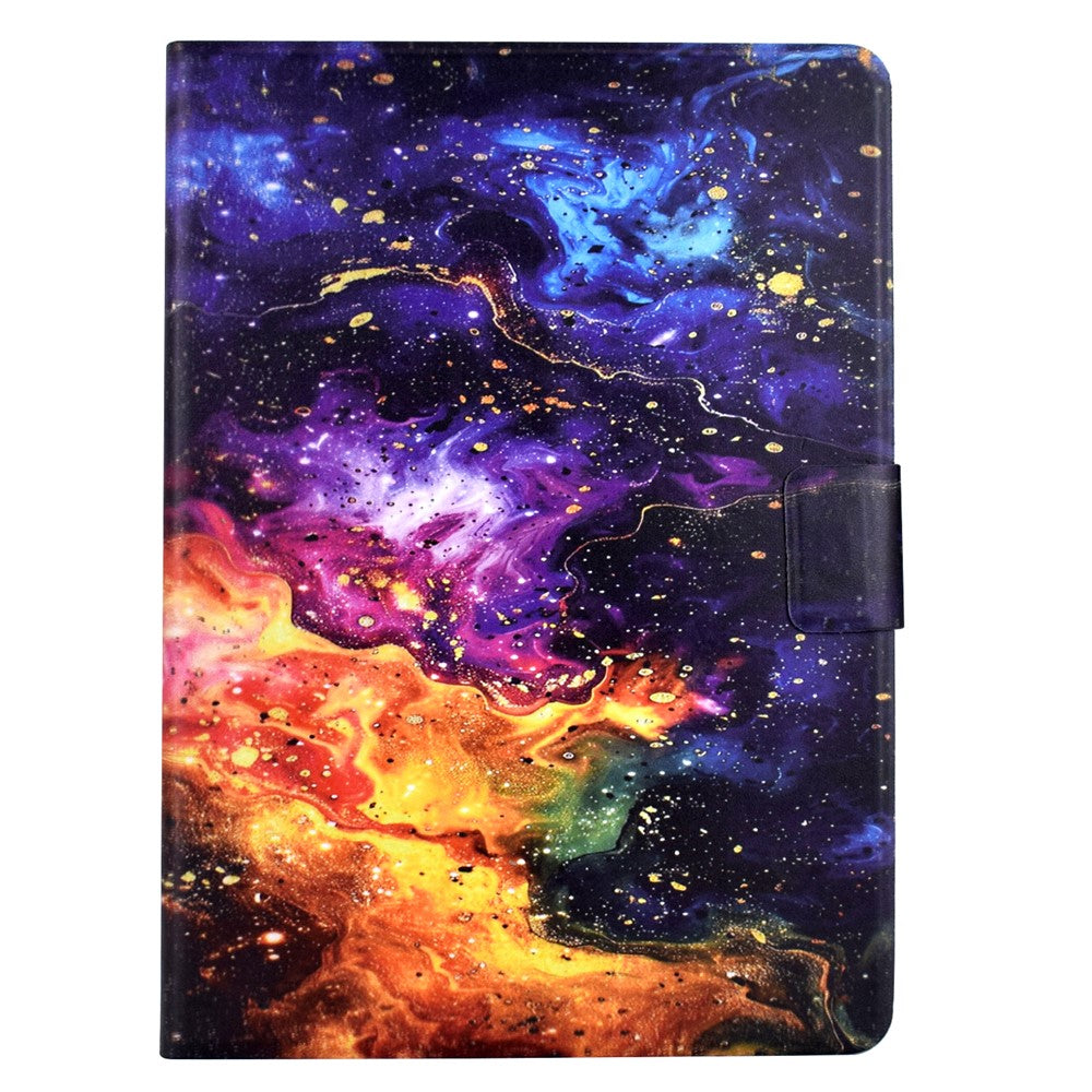 For Lenovo Tab M9 TB-310FU Stand Case Pattern Printing Tablet Leather Cover with Auto Wake / Sleep - Nebula