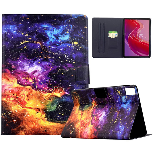 For Lenovo Tab M11 / Xiaoxin Pad 11 2024 Stand Case Pattern Printing Tablet Leather Cover with Auto Wake / Sleep - Nebula