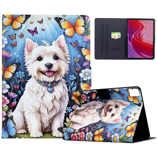 For Lenovo Tab M11 / Xiaoxin Pad 11 2024 Stand Case Pattern Printing Tablet Leather Cover with Auto Wake / Sleep - Dog