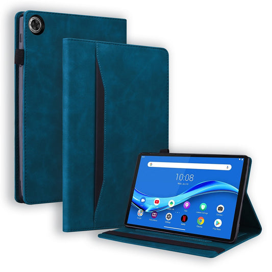 For Lenovo Tab K10C / Tab E10C Case PU Leather Protective Folio Tablet Cover with Card Holder - Blue