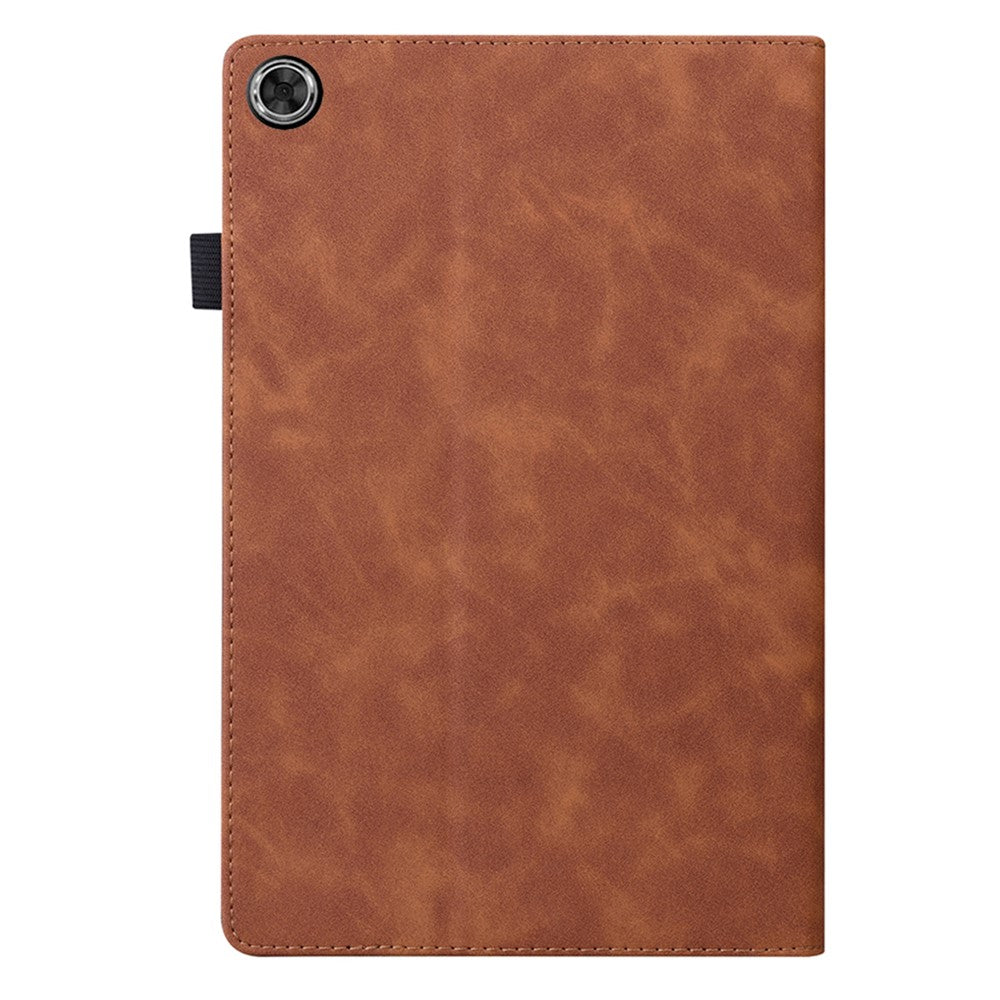 For Lenovo Tab K10C / Tab E10C Case PU Leather Protective Folio Tablet Cover with Card Holder - Brown