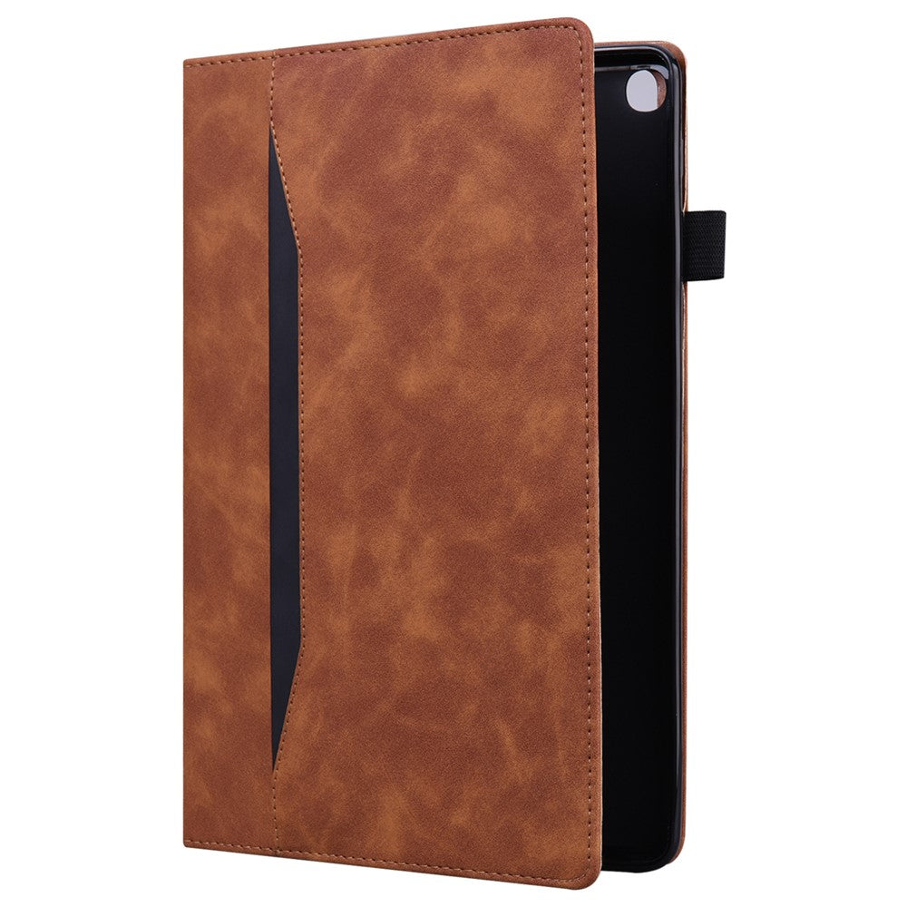 For Lenovo Tab K10C / Tab E10C Case PU Leather Protective Folio Tablet Cover with Card Holder - Brown