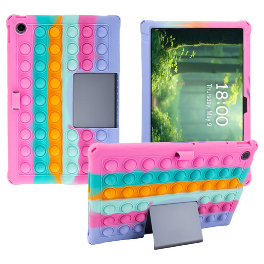 For Lenovo Xiaoxin Pad Studio 11.5 inch / Tab Plus TB-351FU Case Kickstand Push Bubble Tablet Cover - Colorful Rose