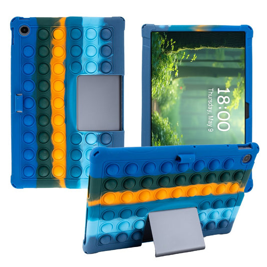 For Lenovo Xiaoxin Pad Studio 11.5 inch / Tab Plus TB-351FU Case Kickstand Push Bubble Tablet Cover - Colorful Dark Blue