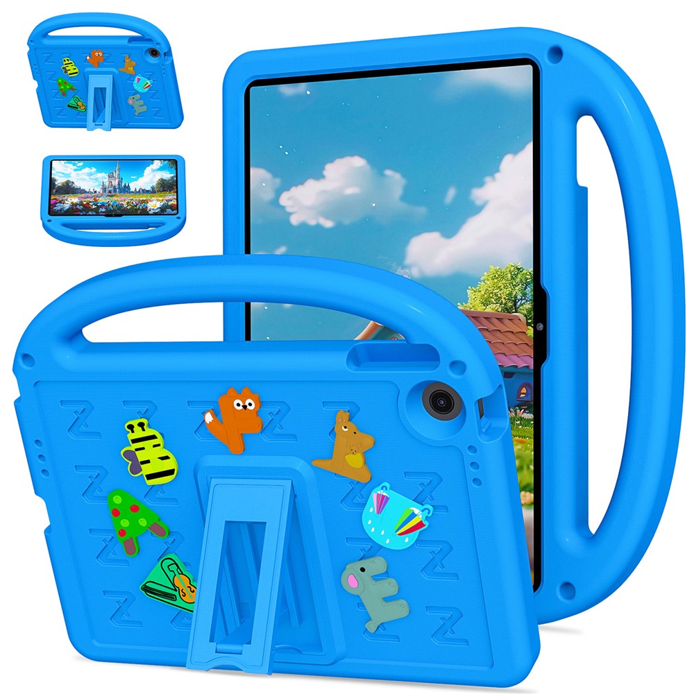 For Lenovo Tab 10.1 (2025) TB-311XU  /  Tab TB311FU Kickstand Case EVA + PC Tablet Protection Cover with Shoulder Strap - Blue