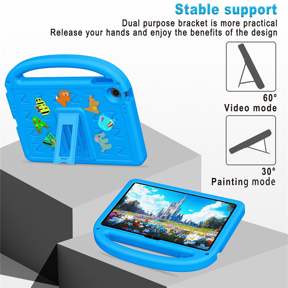 For Lenovo Tab 10.1 (2025) TB-311XU  /  Tab TB311FU Kickstand Case EVA + PC Tablet Protection Cover with Shoulder Strap - Blue
