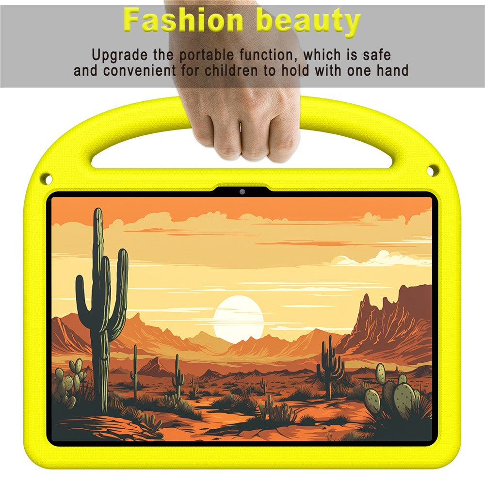 For Lenovo Tab 10.1 (2025) TB-311XU  /  Tab TB311FU Kickstand Case EVA + PC Tablet Protection Cover with Shoulder Strap - Yellow