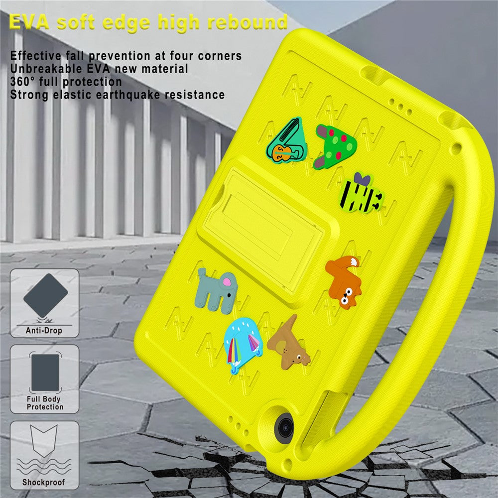 For Lenovo Tab 10.1 (2025) TB-311XU  /  Tab TB311FU Kickstand Case EVA + PC Tablet Protection Cover with Shoulder Strap - Yellow