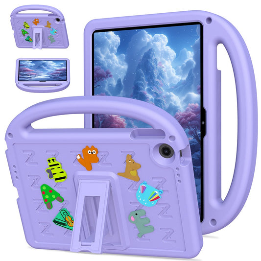 For Lenovo Tab 10.1 (2025) TB-311XU  /  Tab TB311FU Kickstand Case EVA + PC Tablet Protection Cover with Shoulder Strap - Purple