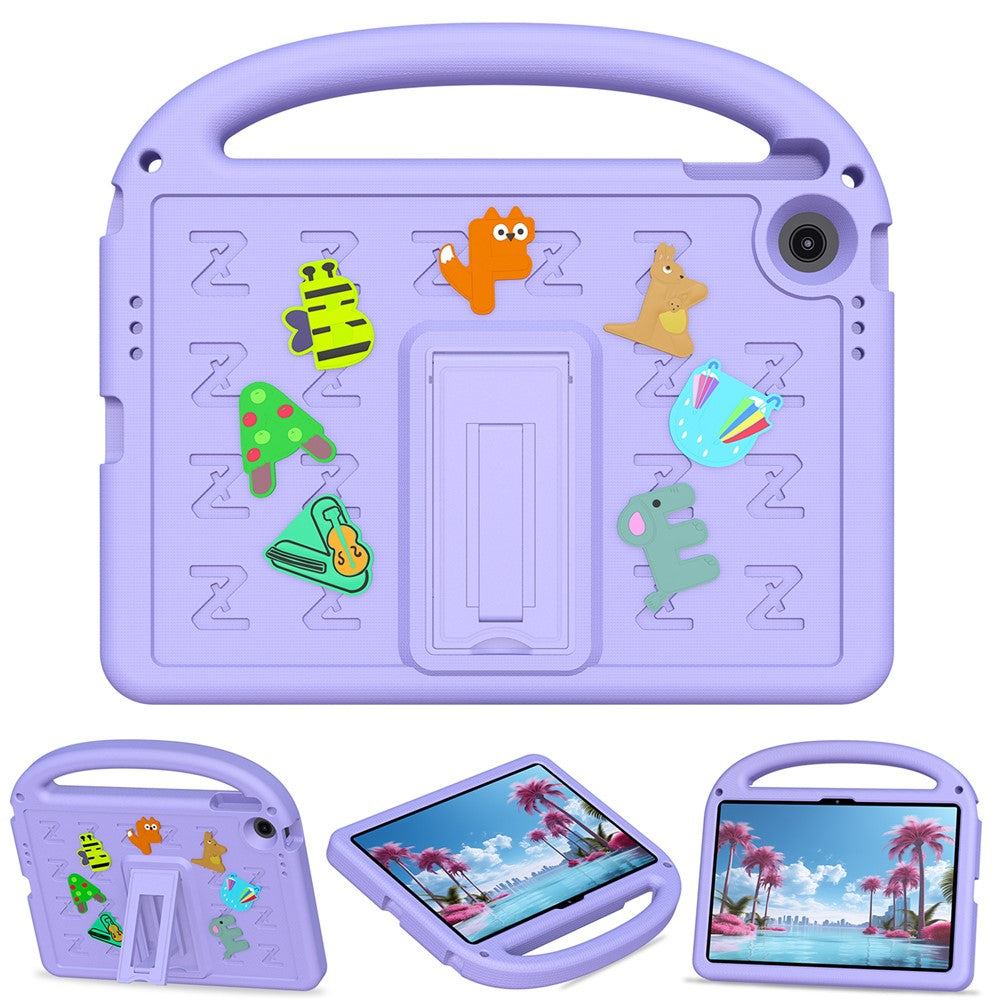For Lenovo Tab 10.1 (2025) TB-311XU  /  Tab TB311FU Kickstand Case EVA + PC Tablet Protection Cover with Shoulder Strap - Purple