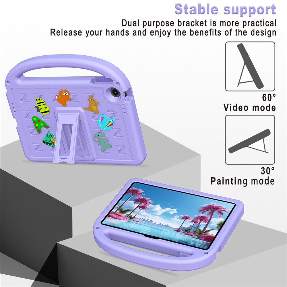 For Lenovo Tab 10.1 (2025) TB-311XU  /  Tab TB311FU Kickstand Case EVA + PC Tablet Protection Cover with Shoulder Strap - Purple