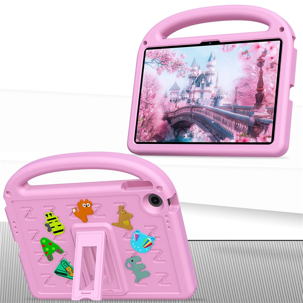 For Lenovo Tab 10.1 (2025) TB-311XU  /  Tab TB311FU Kickstand Case EVA + PC Tablet Protection Cover with Shoulder Strap - Pink