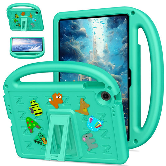 For Lenovo Tab 10.1 (2025) TB-311XU  /  Tab TB311FU Kickstand Case EVA + PC Tablet Protection Cover with Shoulder Strap - Green