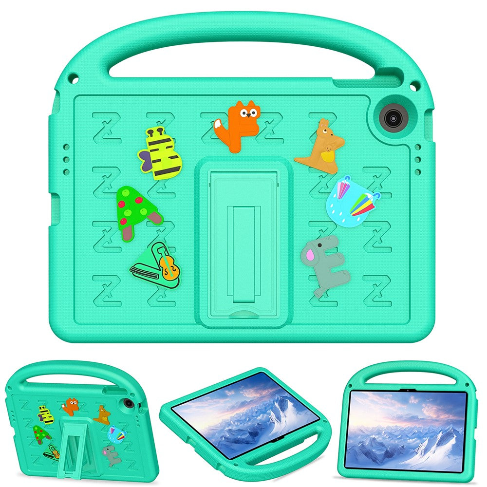 For Lenovo Tab 10.1 (2025) TB-311XU  /  Tab TB311FU Kickstand Case EVA + PC Tablet Protection Cover with Shoulder Strap - Green