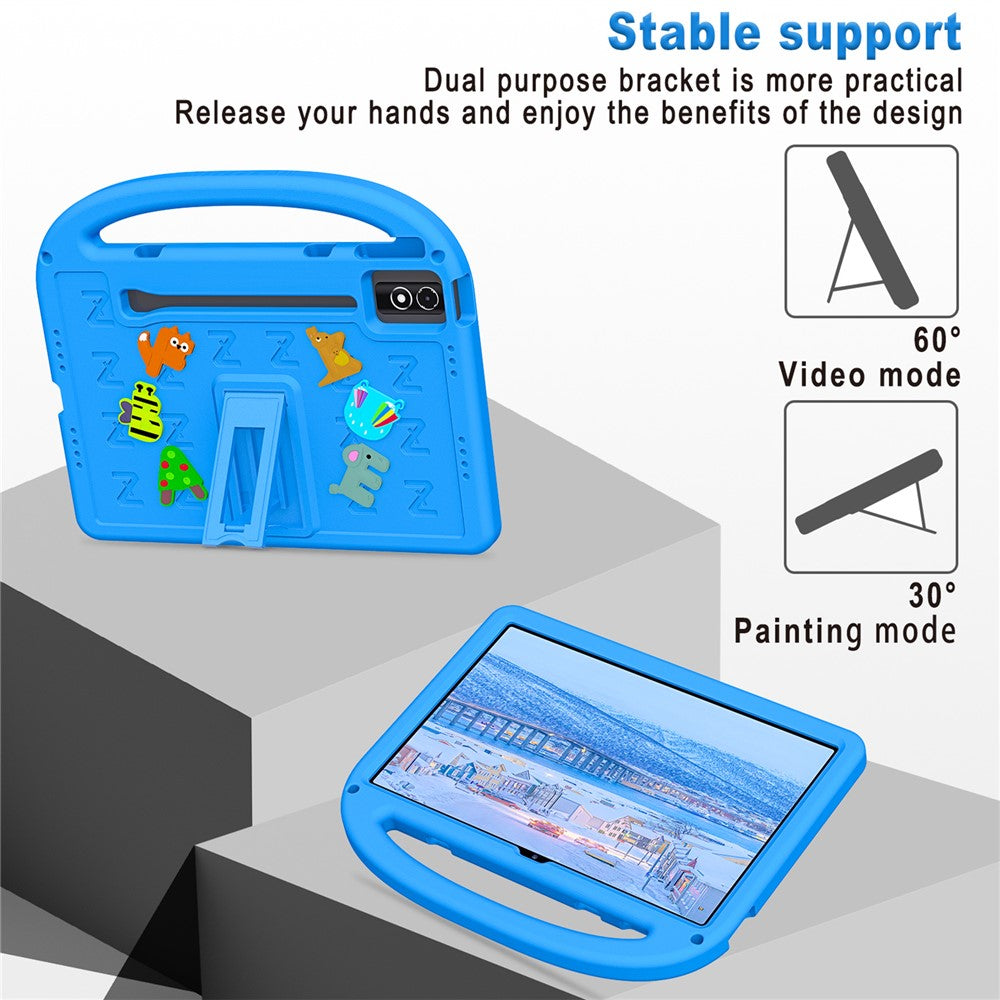 Kickstand EVA + PC Tablet Case with Shoulder Strap For Lenovo Tab P12  /  Xiaoxin Pad Pro 12.7 (2025)  /  Xiaoxin Pad Plus 12.7  /  Yoga Pad Pro - Blue