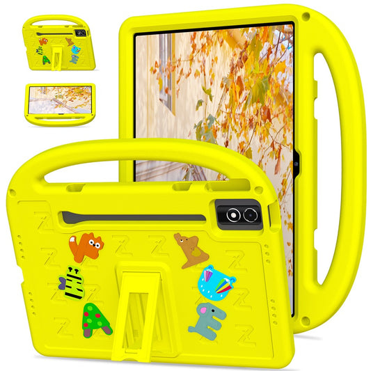 Kickstand EVA + PC Tablet Case with Shoulder Strap For Lenovo Tab P12  /  Xiaoxin Pad Pro 12.7 (2025)  /  Xiaoxin Pad Plus 12.7  /  Yoga Pad Pro - Yellow