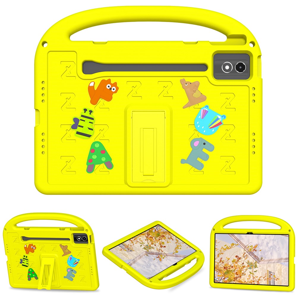 Kickstand EVA + PC Tablet Case with Shoulder Strap For Lenovo Tab P12  /  Xiaoxin Pad Pro 12.7 (2025)  /  Xiaoxin Pad Plus 12.7  /  Yoga Pad Pro - Yellow