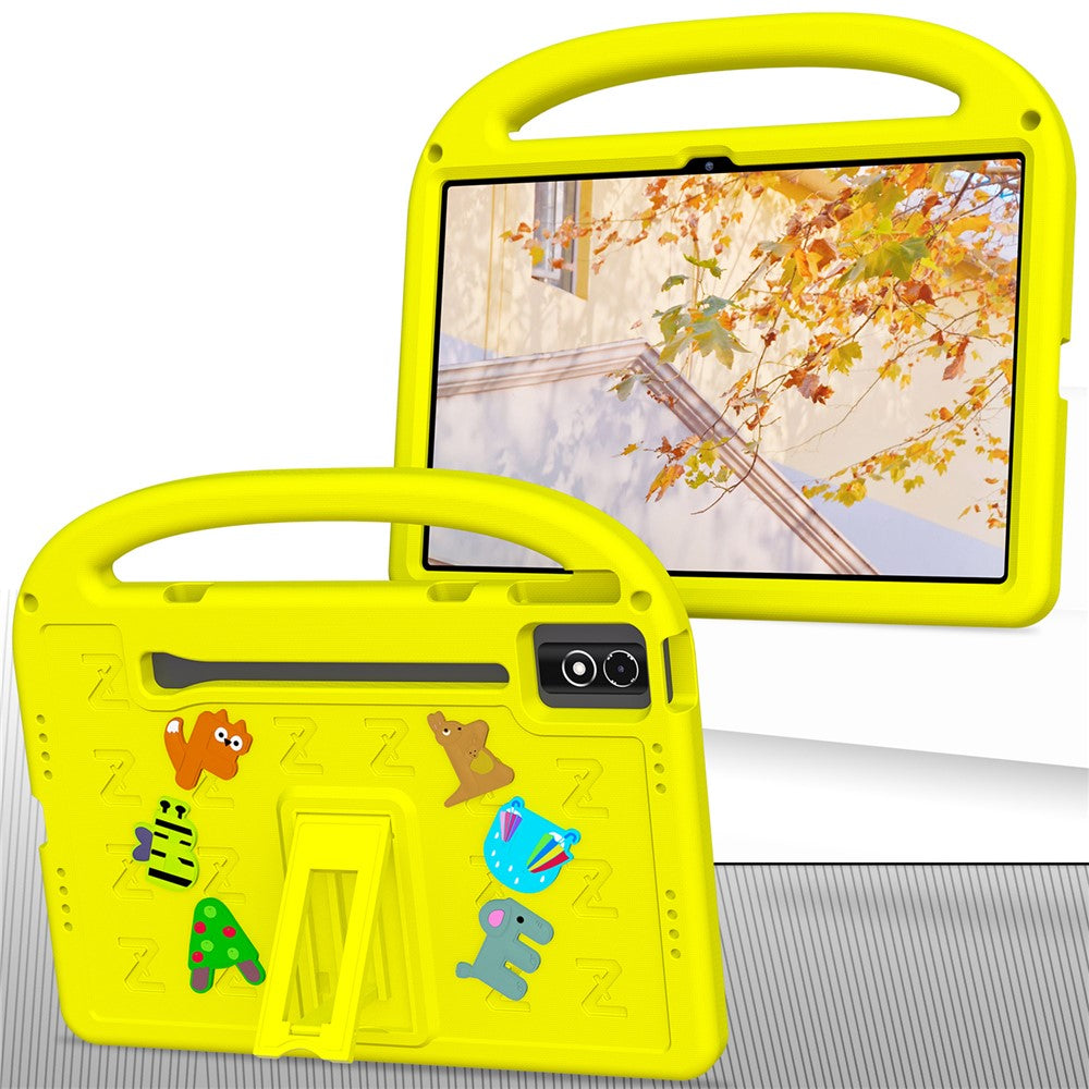Kickstand EVA + PC Tablet Case with Shoulder Strap For Lenovo Tab P12  /  Xiaoxin Pad Pro 12.7 (2025)  /  Xiaoxin Pad Plus 12.7  /  Yoga Pad Pro - Yellow