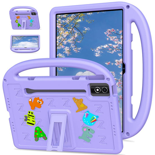 Kickstand EVA + PC Tablet Case with Shoulder Strap For Lenovo Tab P12  /  Xiaoxin Pad Pro 12.7 (2025)  /  Xiaoxin Pad Plus 12.7  /  Yoga Pad Pro - Purple