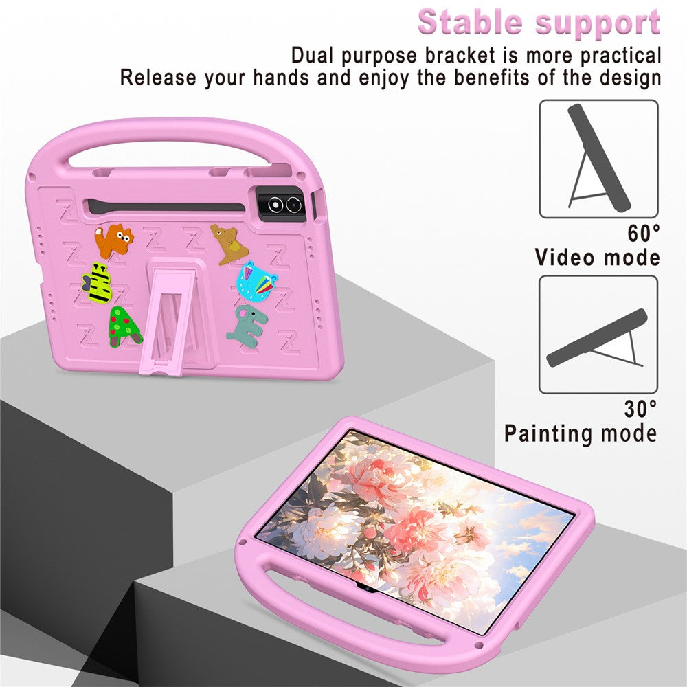 Kickstand EVA + PC Tablet Case with Shoulder Strap For Lenovo Tab P12  /  Xiaoxin Pad Pro 12.7 (2025)  /  Xiaoxin Pad Plus 12.7  /  Yoga Pad Pro - Pink