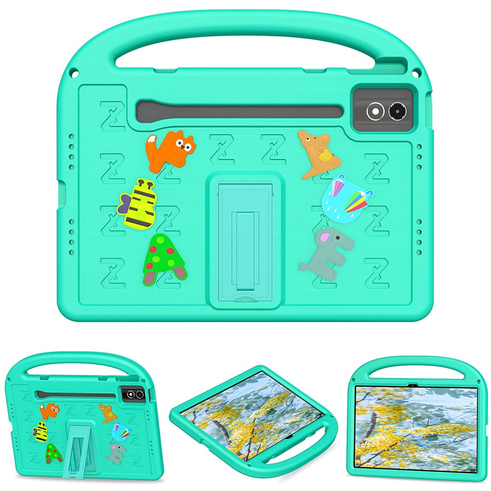 Kickstand EVA + PC Tablet Case with Shoulder Strap For Lenovo Tab P12  /  Xiaoxin Pad Pro 12.7 (2025)  /  Xiaoxin Pad Plus 12.7  /  Yoga Pad Pro - Green