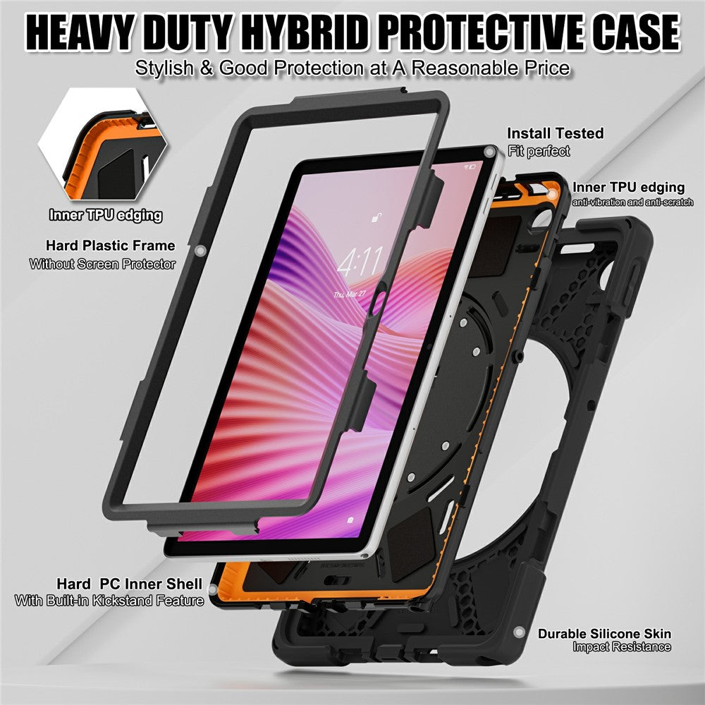 For Lenovo Tab 10.1 (2025) TB311XU / Zhaoyang K10C Case Kickstand PC + Silicone Tablet Cover