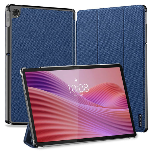 DUX DUCIS Domo Series for Lenovo Tab K10 (2nd Gen) Case Tri-Fold Stand Leather Cover Auto Wake  /  Sleep - Blue
