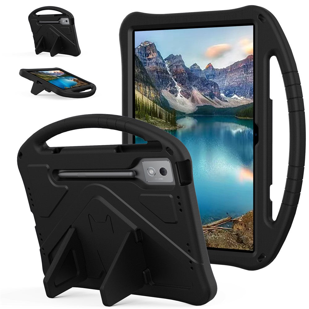For Lenovo Idea Tab Pro (TB-373FU) Case EVA Tablet Cover with Handle Kickstand Children Friendly - Black