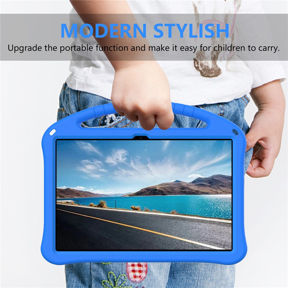 For Lenovo Idea Tab Pro (TB-373FU) Case EVA Tablet Cover with Handle Kickstand Children Friendly - Blue