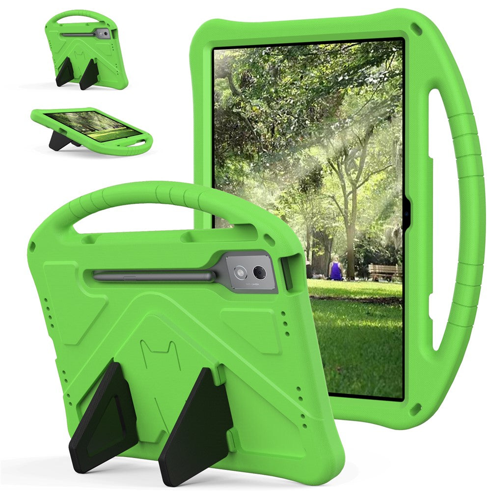 For Lenovo Idea Tab Pro (TB-373FU) Case EVA Tablet Cover with Handle Kickstand Children Friendly - Green