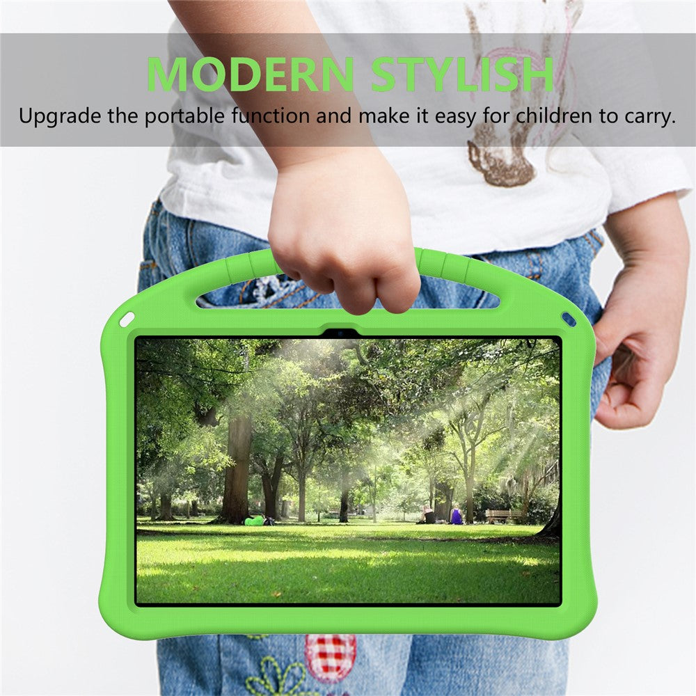 For Lenovo Idea Tab Pro (TB-373FU) Case EVA Tablet Cover with Handle Kickstand Children Friendly - Green