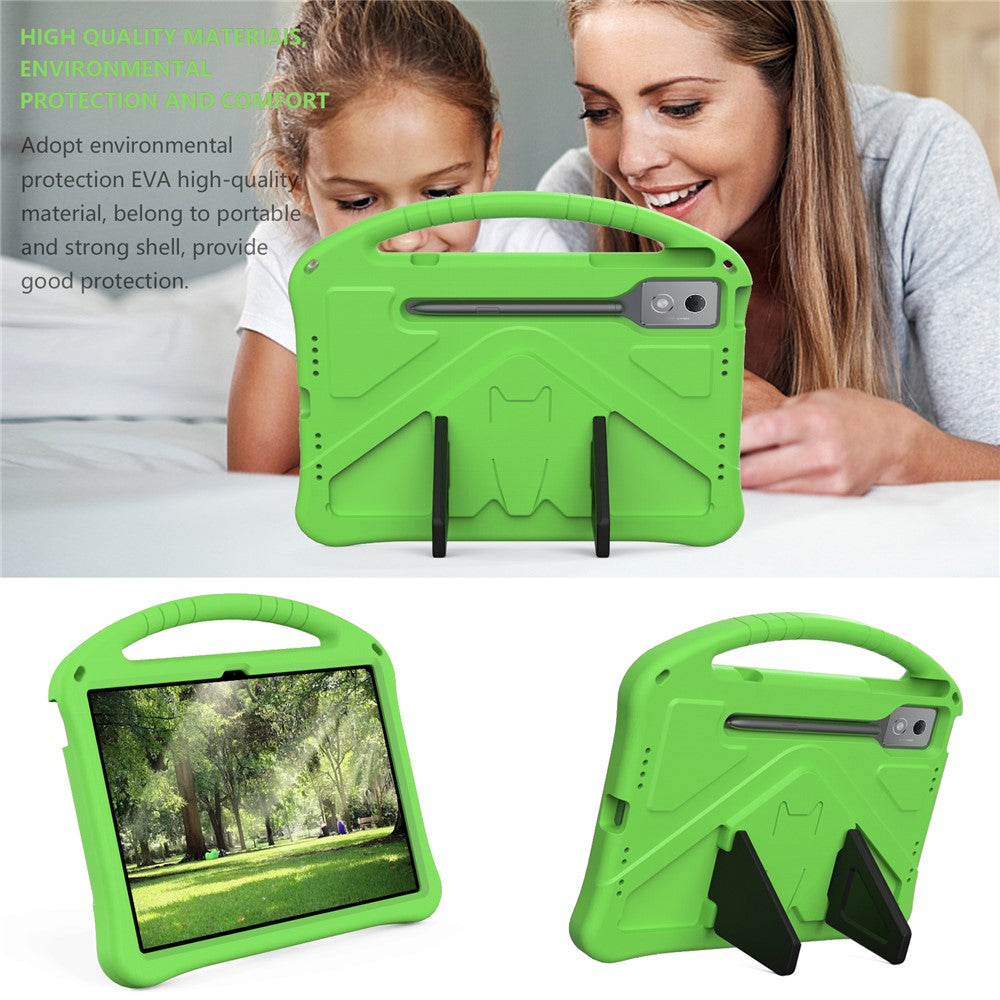 For Lenovo Idea Tab Pro (TB-373FU) Case EVA Tablet Cover with Handle Kickstand Children Friendly - Green